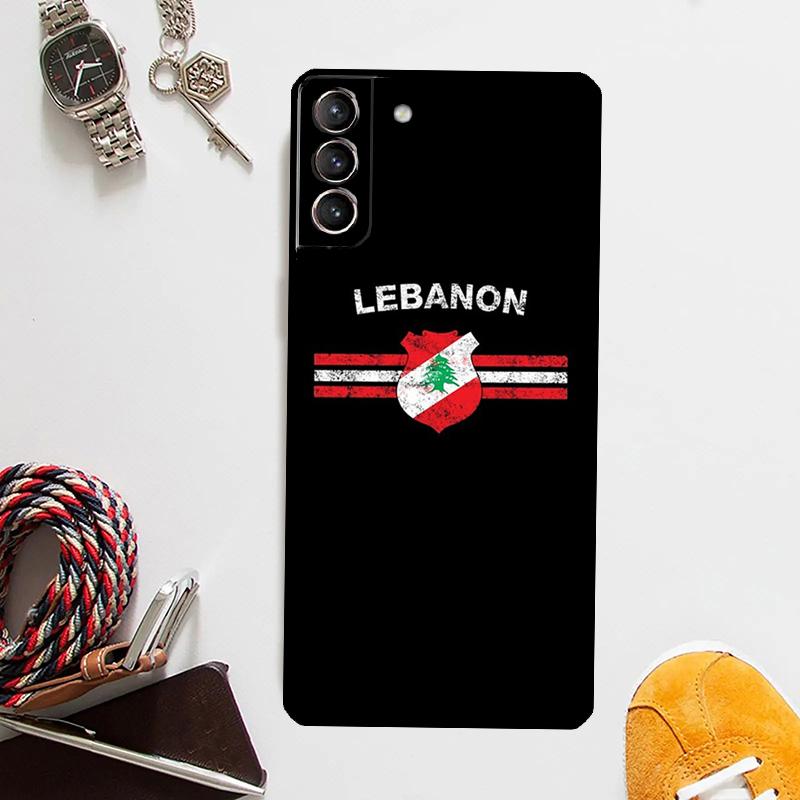 Libanesische Libanon Flagge Fall für Samsung Galaxy S24 S23 S22 Ultra Note 20 10 S8 S9 S10 Plus S20 FE S21 FE Abdeckung
