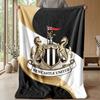 Coperta in Flanella con Stampa del Newcastle United Football, Coperta Morbida Calda Leggera per Divano Letto Campeggio