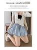 Coffee Glutinous Rice Color Pleated A-Line High-Waist Skirt - Women's Autumn/Winter Anti-Exposure Slimming Skirt.