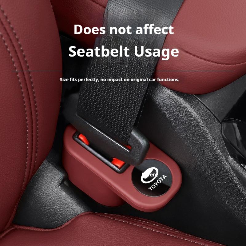 AJQ3 Suitable for Toyota Rav4 CHR Yaris Prius Avensis Corolla Seat Belt Socket Protective Cover Plug Seat Car Interior Products TPE