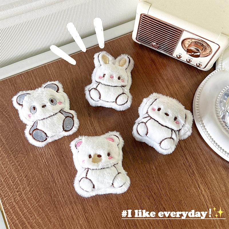 Autumn And Winter Mobile Phone Airbag Holder Plush Cute Style Red Panda Rabbit Sticky Desktop Drama Watching Air Cushion