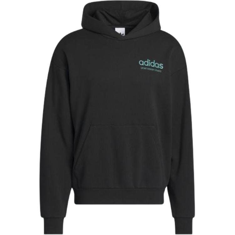 adidas Originals Unisex Linear Logo Graphic Hoodie Black JY3653 L