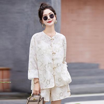 Shorts Set Women's  New Fashionable and Fashionable Small Sunscreen Two-piece Set