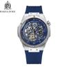 Mode Neue Nachtlicht Herren Mechanische Uhr Wasserdicht Lässiger Stil Silikon Business Hohl-Design Automatisches Zeitmessgerät