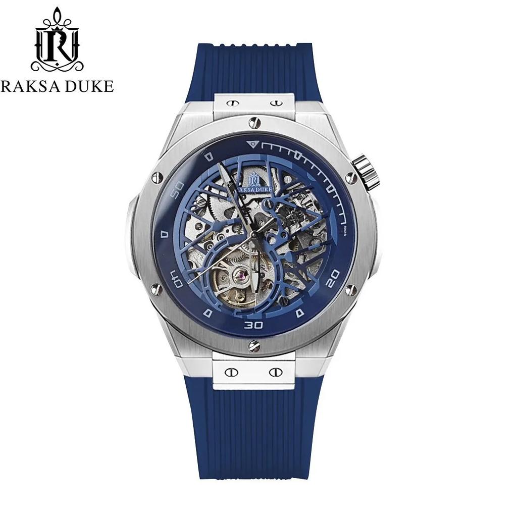 Mode Neue Nachtlicht Herren Mechanische Uhr Wasserdicht Lässiger Stil Silikon Business Hohl-Design Automatisches Zeitmessgerät
