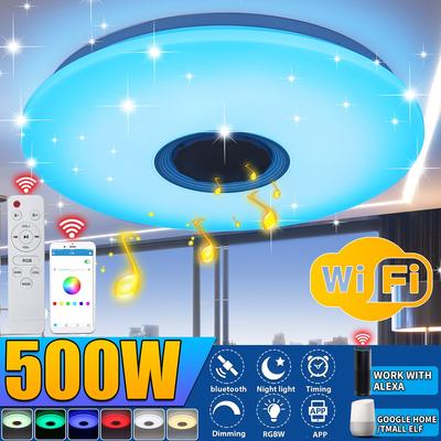 40cm 500W WiFi Modern RGB APP Bluetooth Musik Heimlicht mit Fernbedienung Intelligentes LED-Licht Deckenleuchte