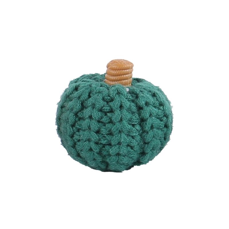 Artificial Pumpkins Crocheted Harvest Fall Thanksgiving Table Decor Small Pumpkin Harvest Miniature Pumpkins темно-зеленого