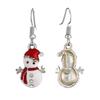 Cute Cartoon Christmas Snowman Earrings Drop Dangle Decoration Costumes Jewelry Women Girls Gift Funny Dainty Earrings