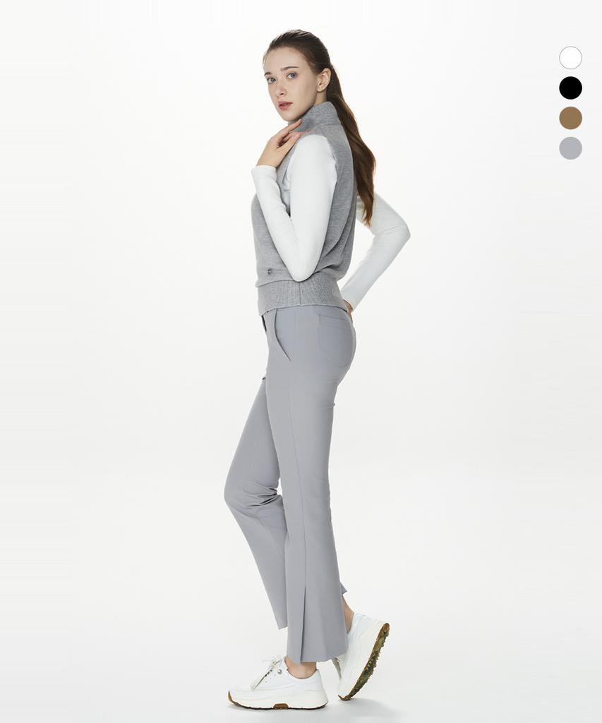 DUVIK Women'S Side Slit Semi-Bootcut Pants De3Wpt361