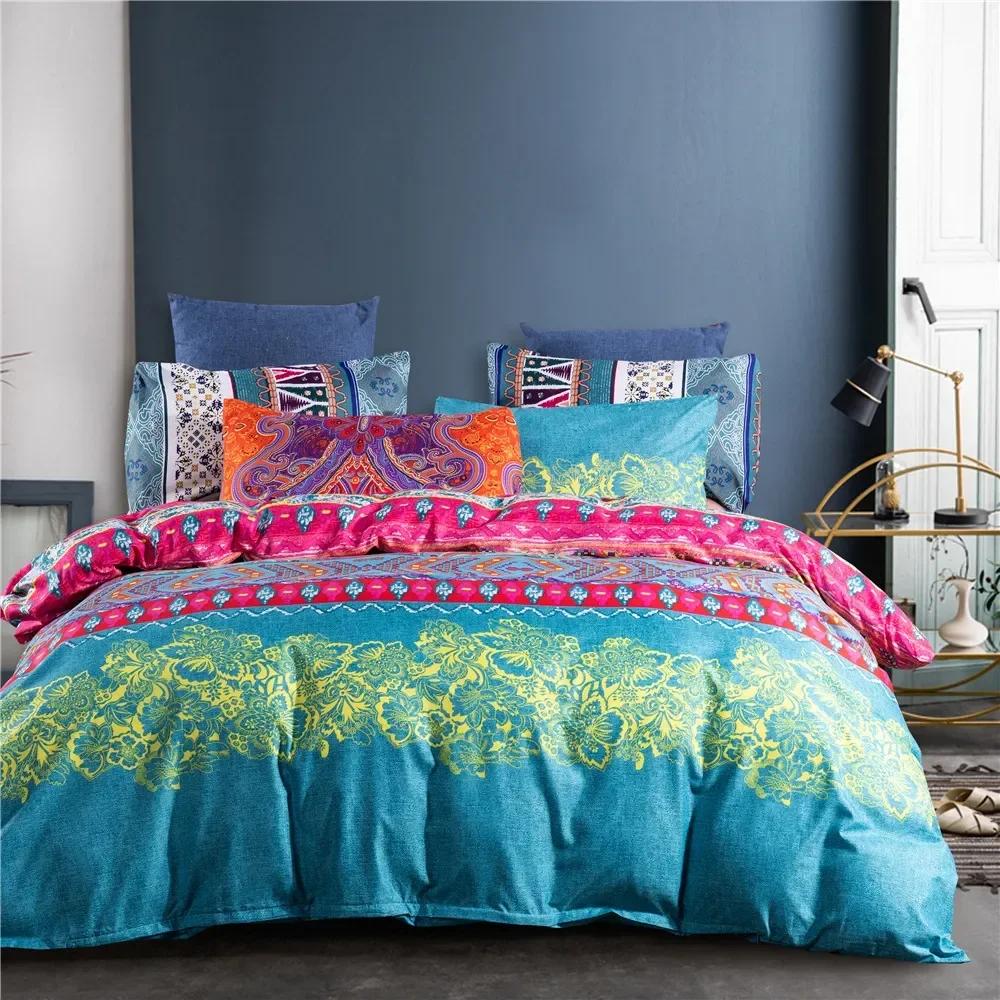 Bohemian Style Bedding Set Mandala Floral Printed Duvet Cover Pillowcase Germany Single Double Queen Super King Size 3pcs Sets