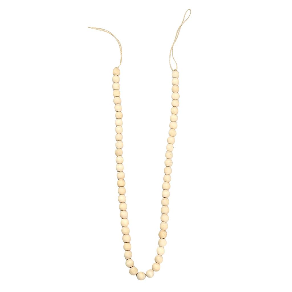 Handmade Garland With Jute Rustic Tassel Wood Bead Garlands For Rattan Macrame Wall Hanging Boho Gift DIY Wooden Home Decoration