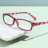 New Fashionable Anti-Blue Light Presbyopia Glasses Elegant Square Frame with Floral Accents Reading Eyewear +1.0 To +4.0