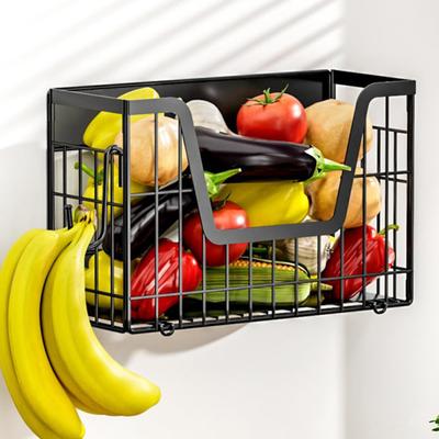 Magnetic Shelf Fridge Organizer Magnetic Fruit Basket Potato Onion Storage Bins Multifunctional Kitchen Organizer