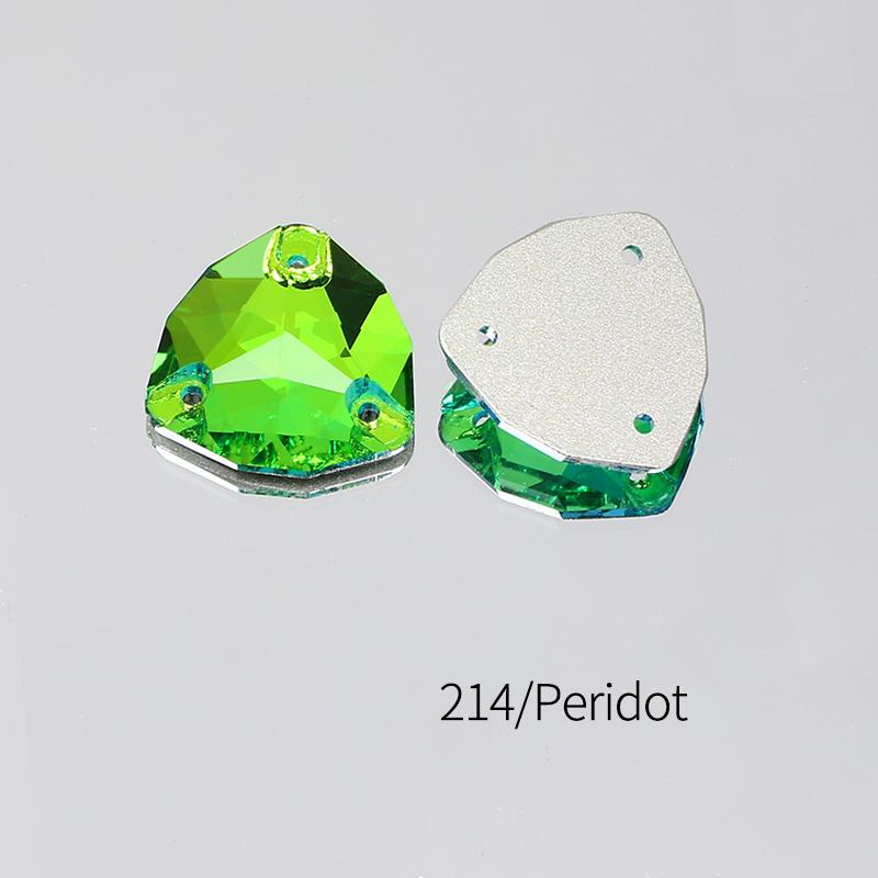 Dongzhou Crystals Flatback Non Hotfix Sew on Rhinestones Triangle Shape Crystal Beads Sewing Accessories for Dress & Shoes