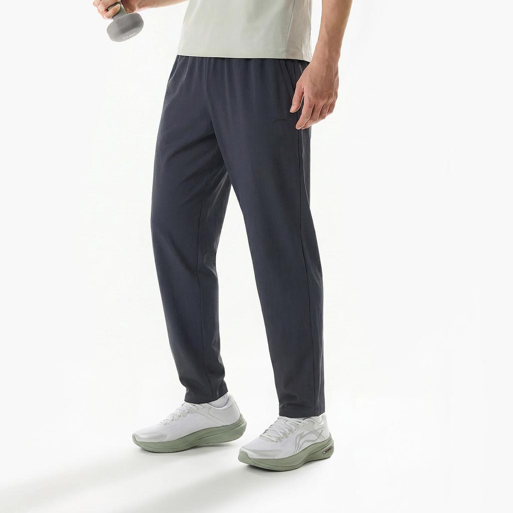 Li-Ning Fitness Series Slim Fit Logo Stitching Sports Casual Pants Men bottoms AYKWB35-3
