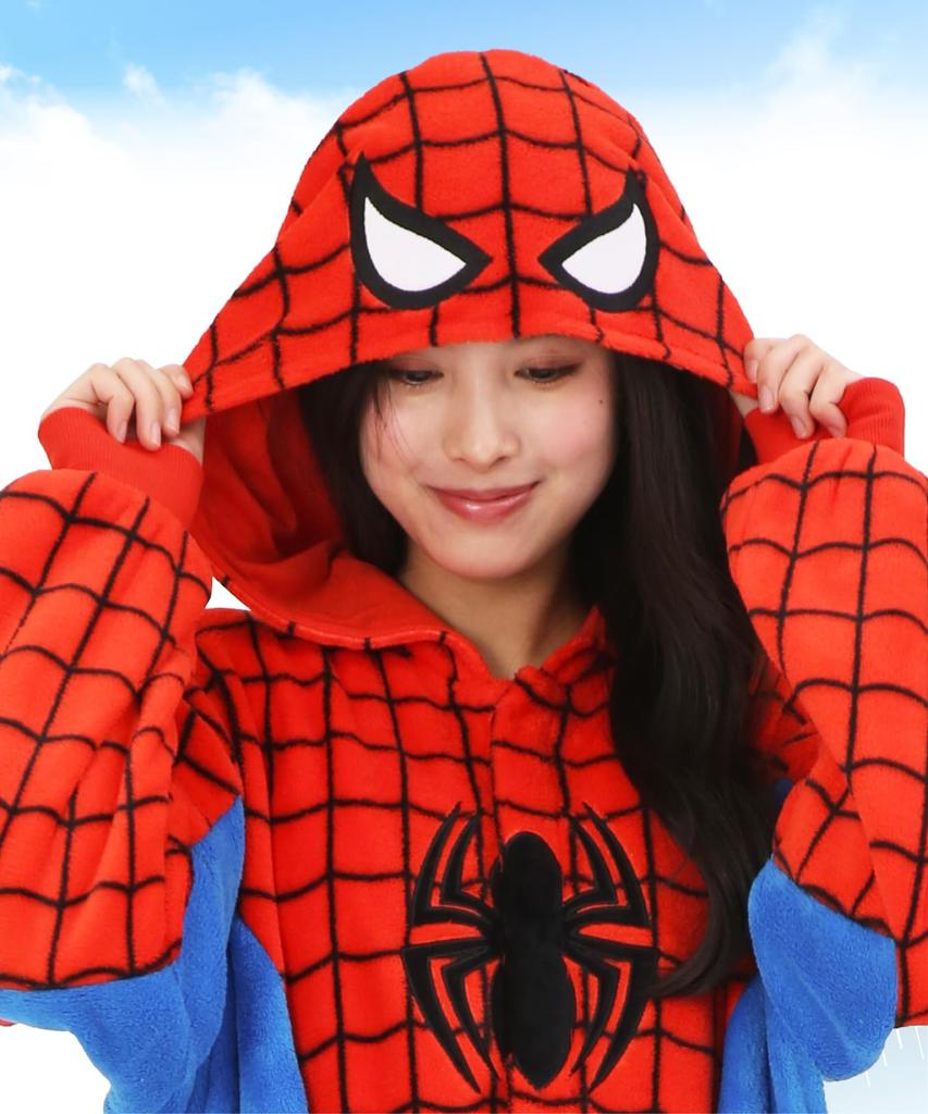 [SAZAC] Character Fleece Kigurumi, One Size Fits All, Marvel Spider-Man