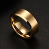 Trendy 8mm Wide Stainless Steel Personality Rings for Women & Couples