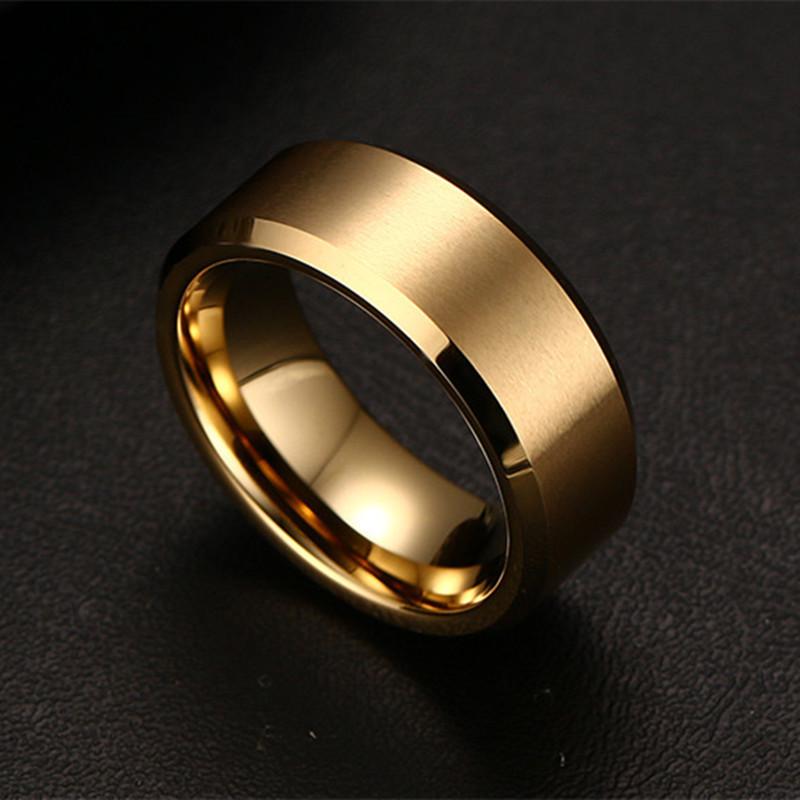Trendy 8mm Wide Stainless Steel Personality Rings for Women & Couples