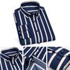 Men's Long Sleeve Casual Shirts No Iron Striped Button Up Square Collar Soft Skin New Style Daily Business Dress Shirts Clothing