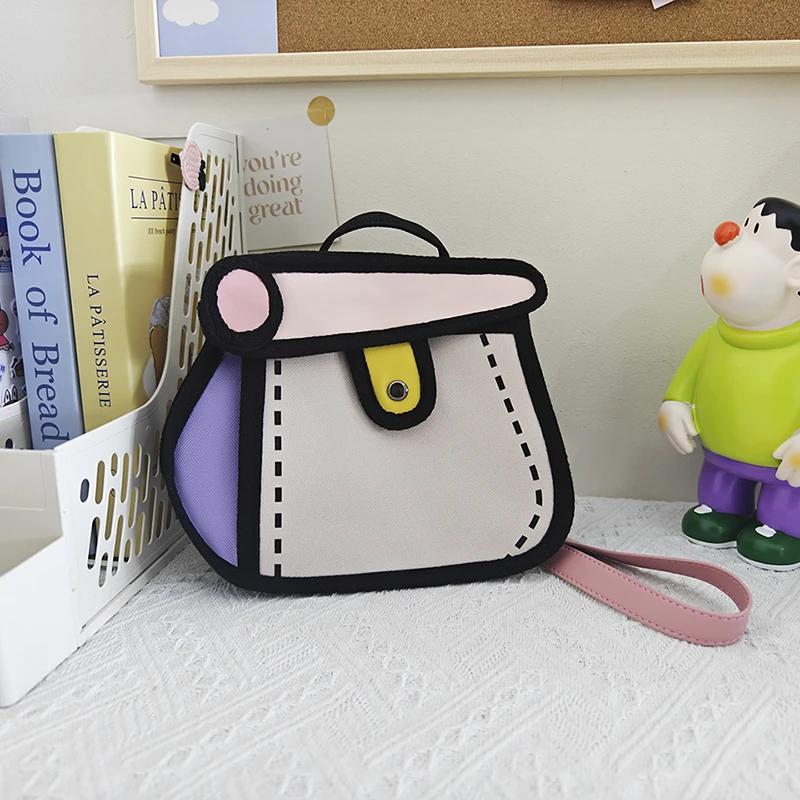 POLYESTER 2D Polyester Square Shoulder Bags Cute Color Matching Women's Bags Sale 2026 Brand Casual Design Sense Handbags