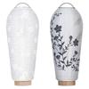 Takita Shoten Buddhist Altar Shop Mini Bon Lanterns (Bonchochin) Kodama (Small Bead) Fire Shade 2-Piece Set [D] For First Bon Festival - White Crest +