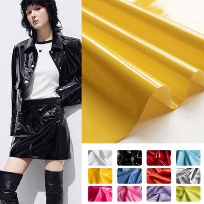 Bright Surface Imitation Leather Clothing Fabric  For Stage Garment Reflection Shoes Craft