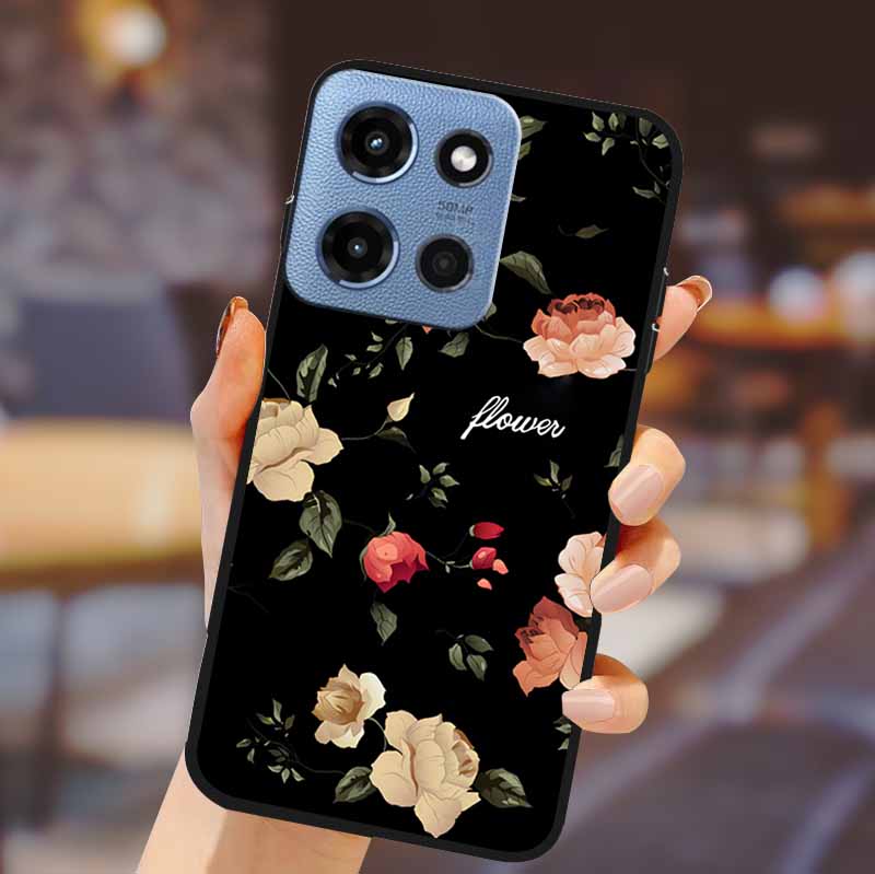 For Motorola G 5G 2025 Phone Case Bumper Soft TPU Silicone Back Cover 3D Flower Emboss Shell For Motorola Moto G 5G Fundas Coque