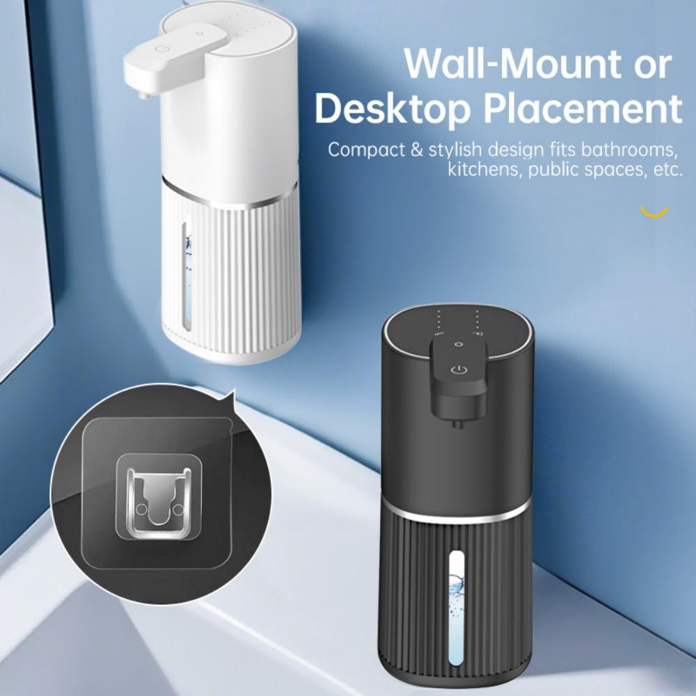 Automatic 4 Gear Automatic Foam Soap Dispenser 380ml Touchless Smart Display Wall Mount USB Rechargeable for Bathroom Kitchen