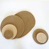 Grey Handwoven Coasters Cotton Rope Braided Placemats Cup Pad Table Decor Heat Resistant Table Mat Cup