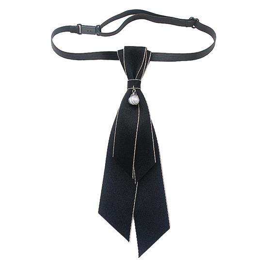 Yousheng Unisex Bank Tie-Free Neck Tie Detachable Academic Style Bow Tie White Shirt Hotel Professional Collar Flower Accessory