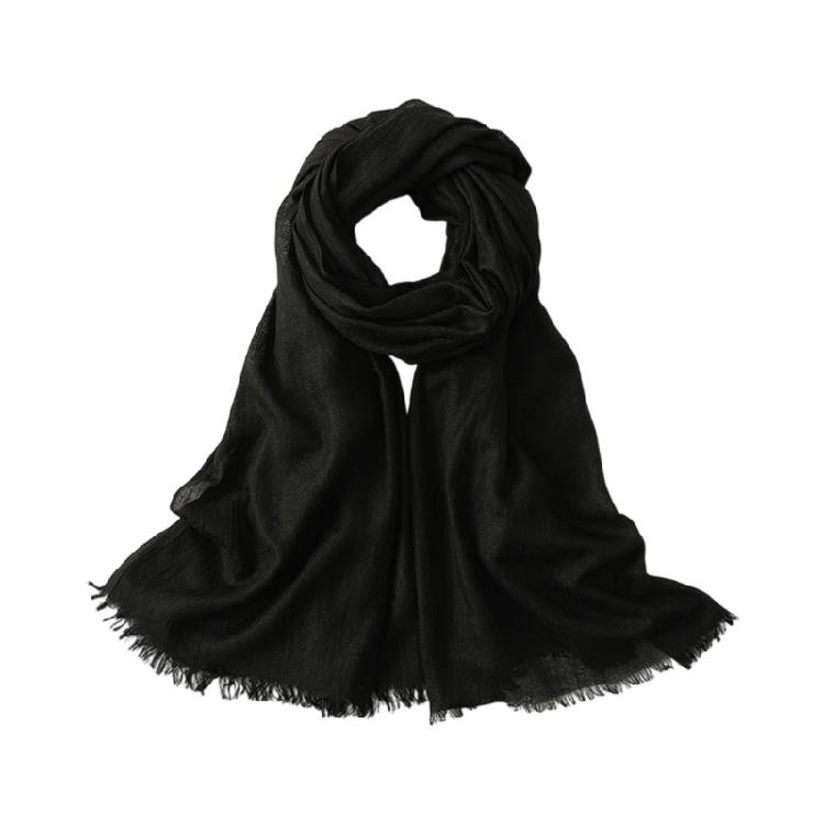 Sun Protective Scarf Outdoor Summer Wear Capelet Shawl Lightweight Cotton Linen Fabric Head Cover Travel Essential