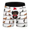Weihnachts-Digitaldruck, atmungsaktiv, eng anliegend, für Herren, Unterhose, bequeme Boxershorts