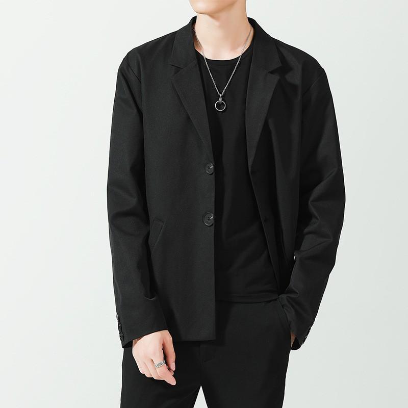 Mens Oversized Casual Blazer Jacket Loose Fit Wool-Blend Suit Coat Winter Streetwear
