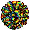 50 New Neon Stickers Car Trunk Mobile Phone Water Cup Decorative Stickers Notebook Handbook Stickers Waterproof