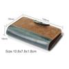 Genuine Leather Card Holder Men Minimalist Slim Credit Card Case Vintage Mini Wallet Snap Button