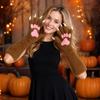 Halloween Long Gloves with Silicone Pads and Nails for Women Men Costume