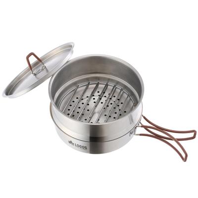 Outdoor Steamer 81210210 - Camping, Outdoor, Steamer, Frying Pan, Colander, 3-WAY Stainless Steel