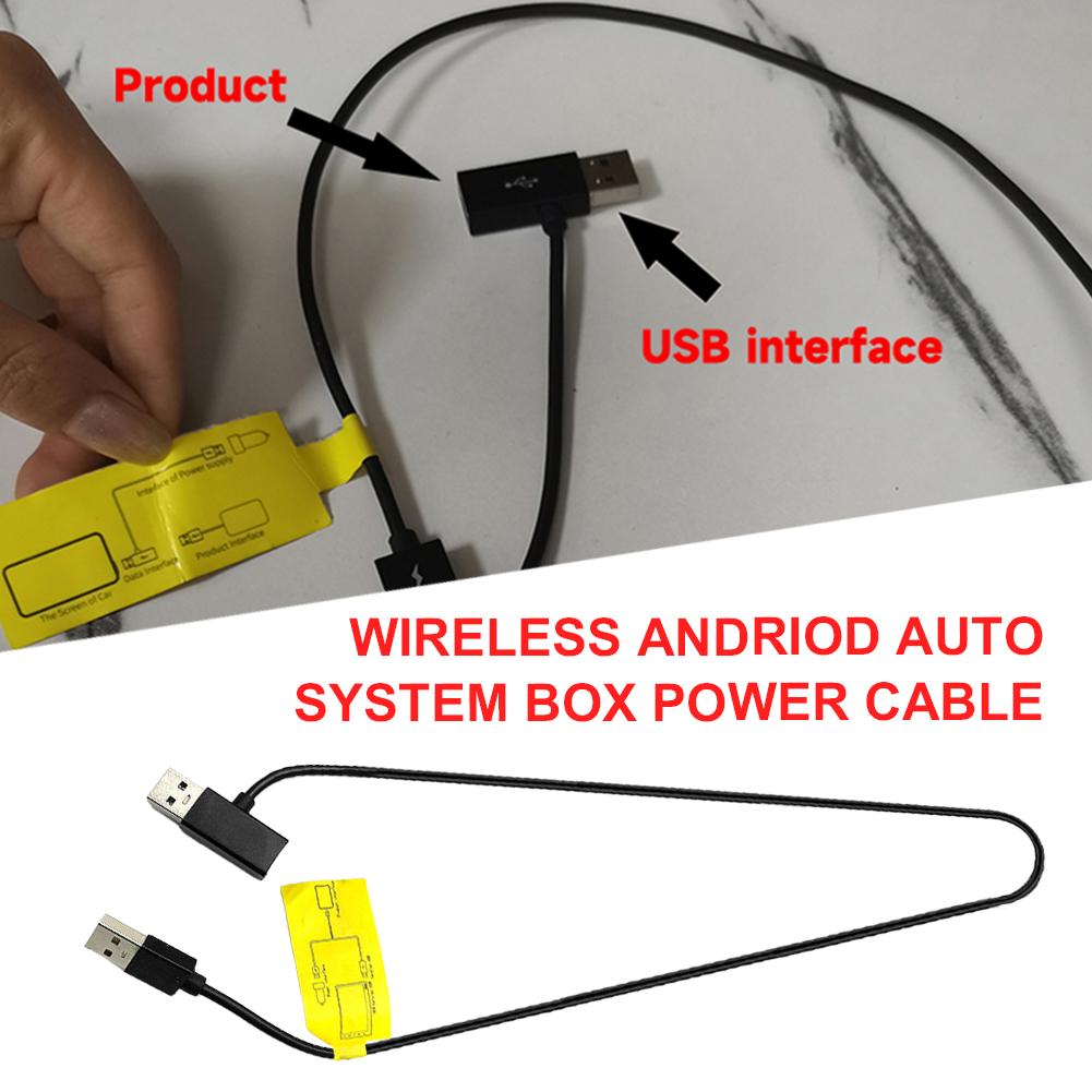 1-3Pcs 12V Car AI Box Wireless CarPlay Ai Box Power Cable  Android Auto Two-Point Line Prevent Restart Stable Power Converter