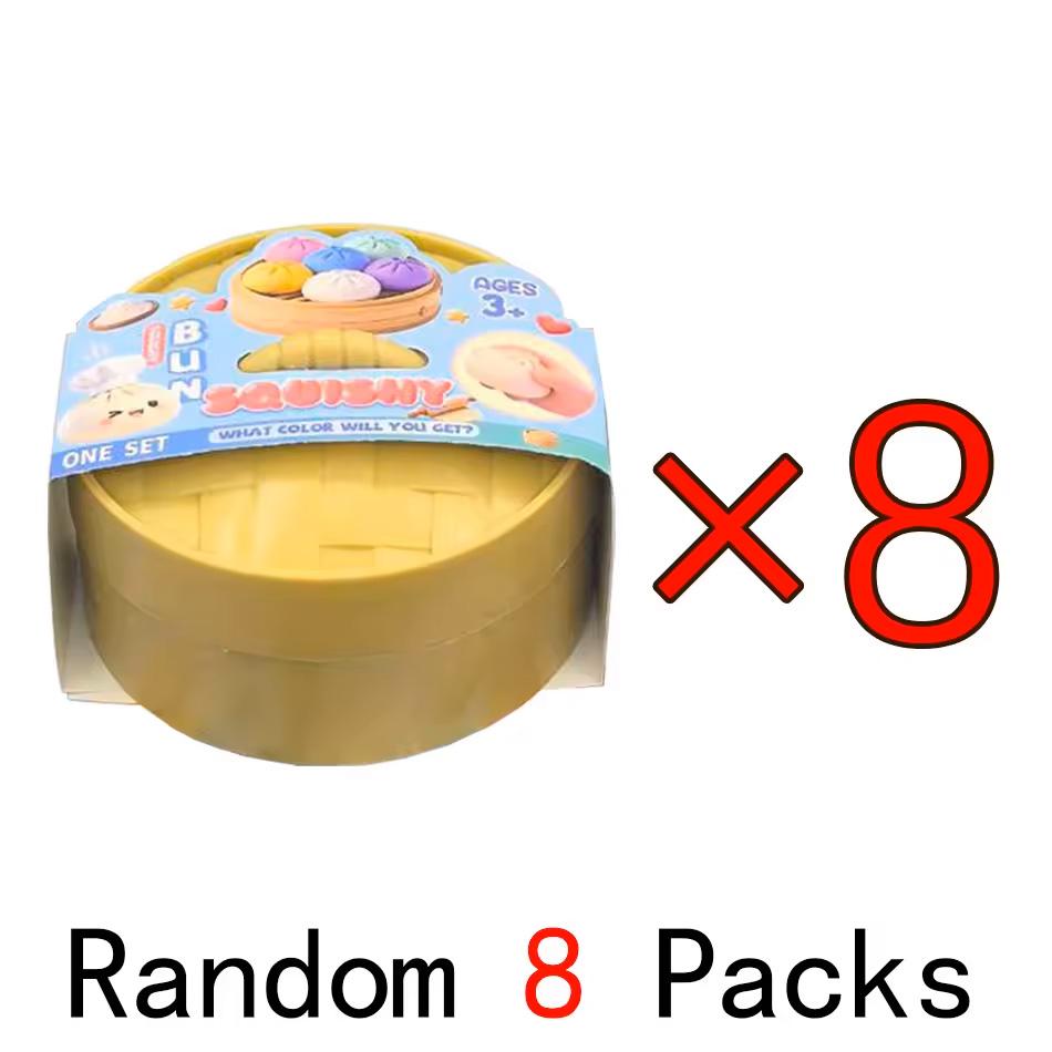 New Realistic Giant Dumpling Squeeze Toy With Bamboo Steamer Soft Tpr Dough Ball Decompression Fidget Toy Funny Creative Gift