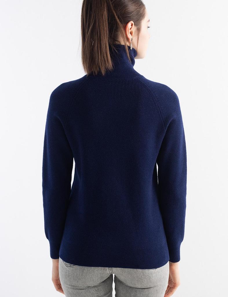 Women's Thickened Wool Zipper Pullover: Autumn & Winter Loose Stitch Base Layer Top