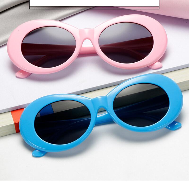 Men's Sunglasses Hip Hop Brigitte White Sunglasses Same Glasses Fashion Oval Sunglasses Gray Lenses Women's Sunglasses