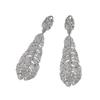 Vintage Crystal Hook Earrings Stylish Dangle Earrings with Feathered Motifs Suitable for Formal and Casual Wear