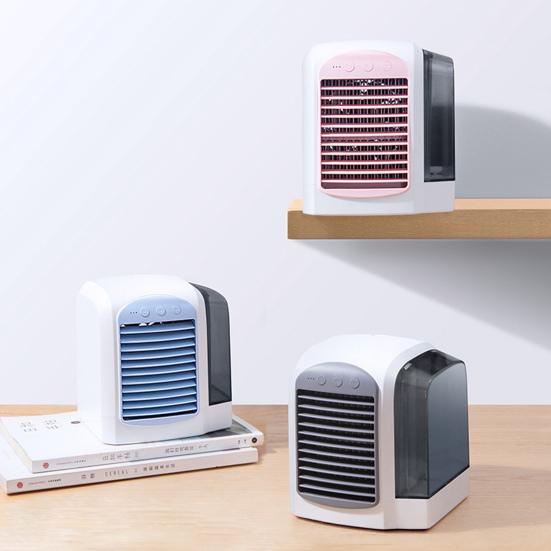 Cooling Fan Personal Air Conditioner with Water Tank 3 Speeds Strong Airflow Low Noise Desktop Air Cooler Fan Mist Maker
