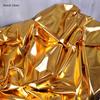 Gold Glänzende Farbe Vierseitig Dehnbarer Stoff Vollversion für Hochzeitskleid Dekoration Bühnenauftritt Kostüm Fabri