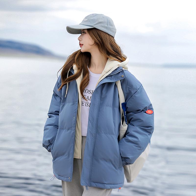 

Мужское зимнее пуховое пальто с капюшоном Little Niu - Толстое, теплое, хлопковая куртка-обманка из двух частей 2XL небесно-голубой