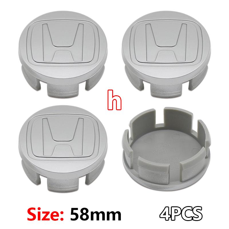 4Pcs ABS Car Wheel Center Hub Center Cap 58mm 69mm Rim Hub Dustproof Cover Emblemem For Honda Accord CRV XRV Civic Odyssey Acces