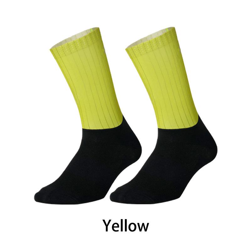 Cycling Socks Aero Anti Slip Silicone Sports Bike Socks Men Breathable Mesh Running Racing Bicycle Socks MTB Calcetines Ciclismo