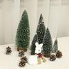 Snow-Dusted Mini Christmas Tree with Pine Needles – Festive Desktop Ornament