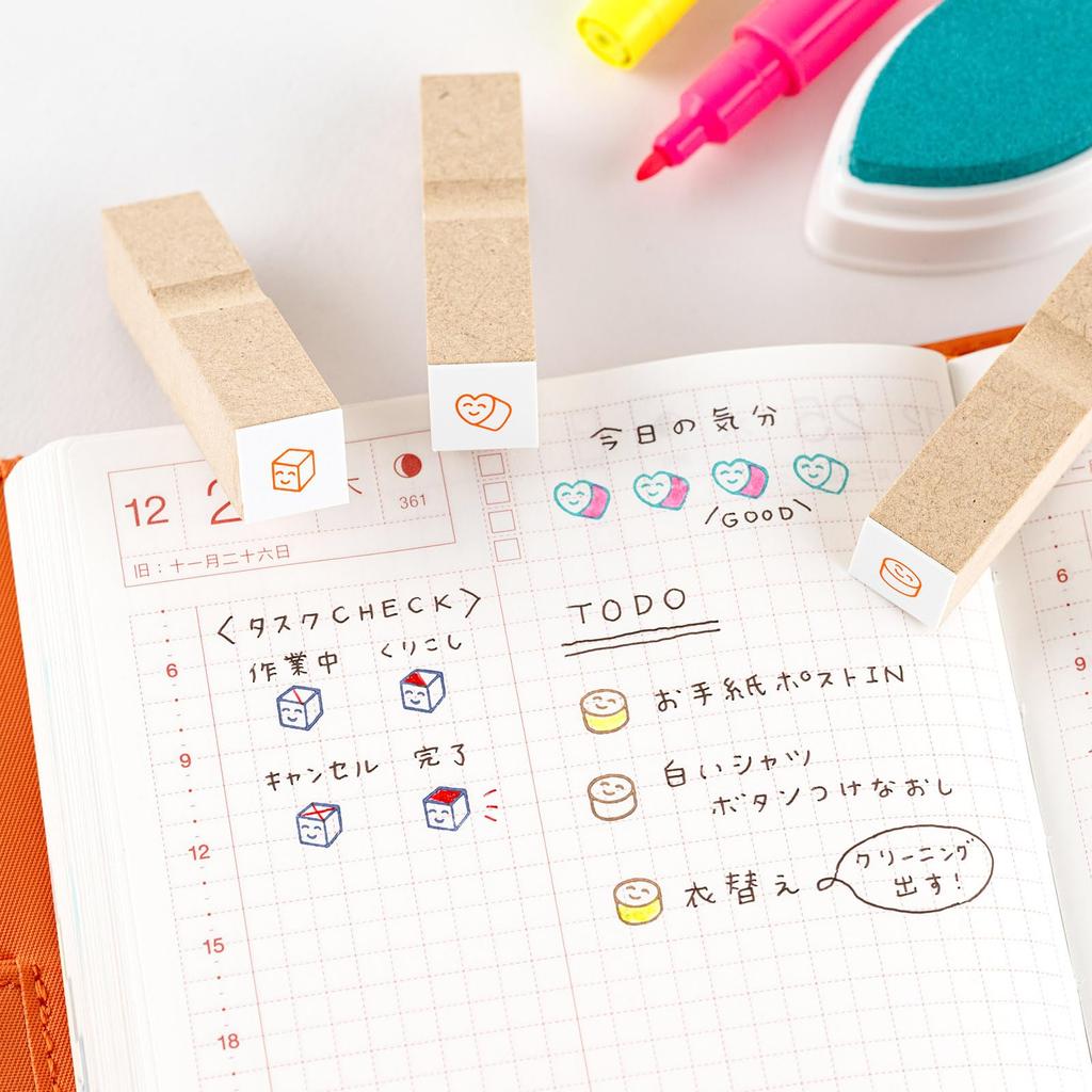 Hobonichi Techo Hobonichi Stempelset Checkbox 3 Brüder Planer Zubehör