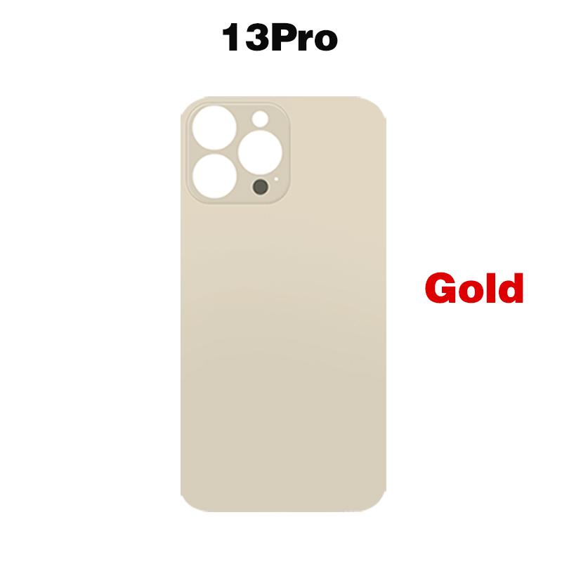 For iPhone 13 Mini Pro Max Big Camera Hole Phone Back Glass Battery Cover Rear Glass Panel Housing Chassis Add 3M Adhesive